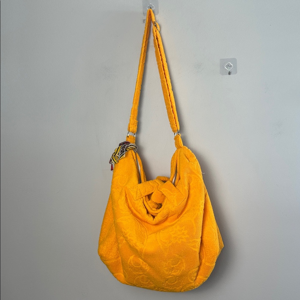 Anthropologie Lalla French Terry Beach Tote Overnight Bag Shoulder Hand Straps - Picture 4 of 16